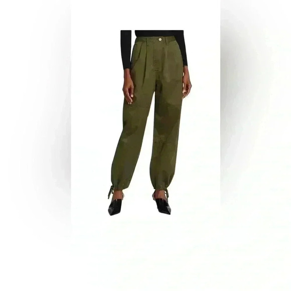 NWT Moussy Vintage Womens Fraser Drawstring Hem Utility Khaki Cargo Pants Size S - Picture 2 of 16